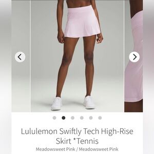 Lululemon Swiftly Tech High-Rise Skirt *Tennis — Meadowsweet Pink NWT- Sz 6
